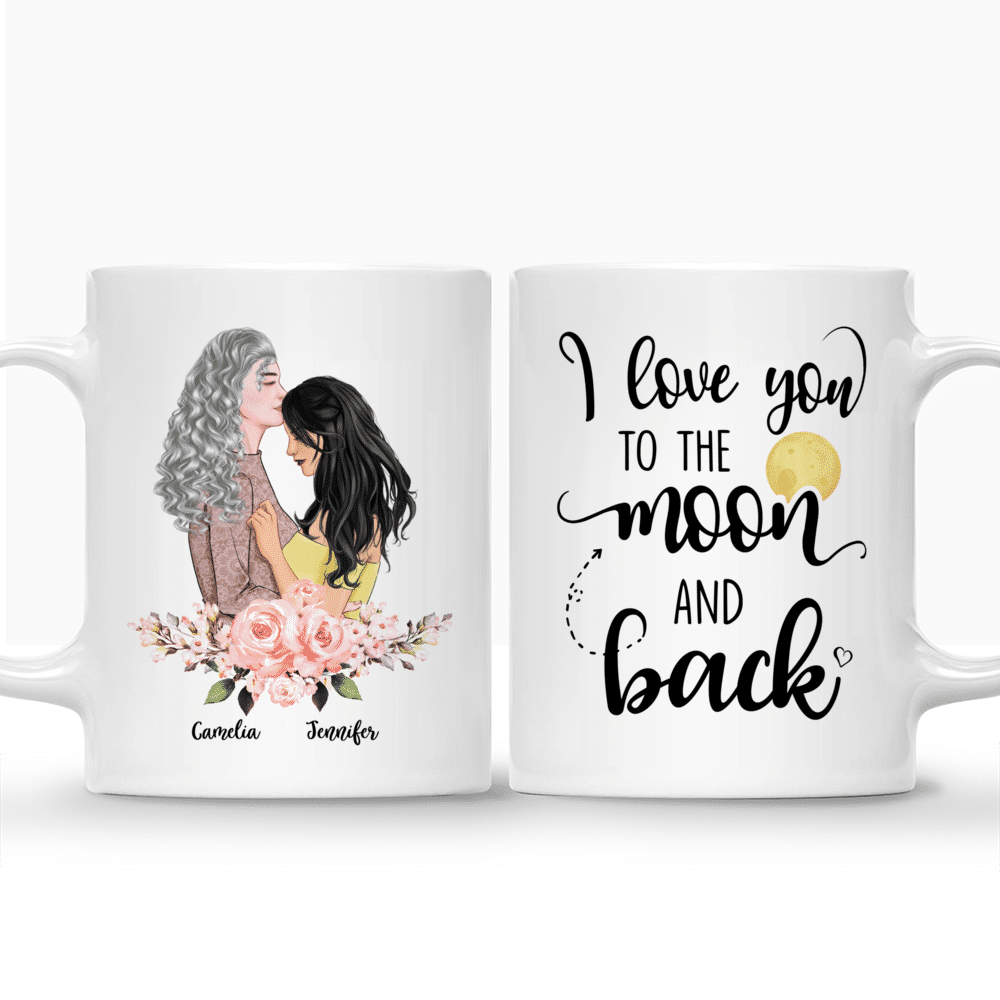 Personalized Mug - Mother & Daughter - I Love You To The Moon And Back_3