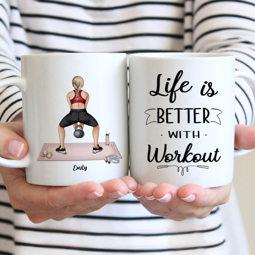 Workout is Better With Friends Custom GYM Mug Personalized GYM Cup Gym  Lover Girl Coffee Mug Fitness Girl Mug Custom Gift Fitness Lovers -   Israel