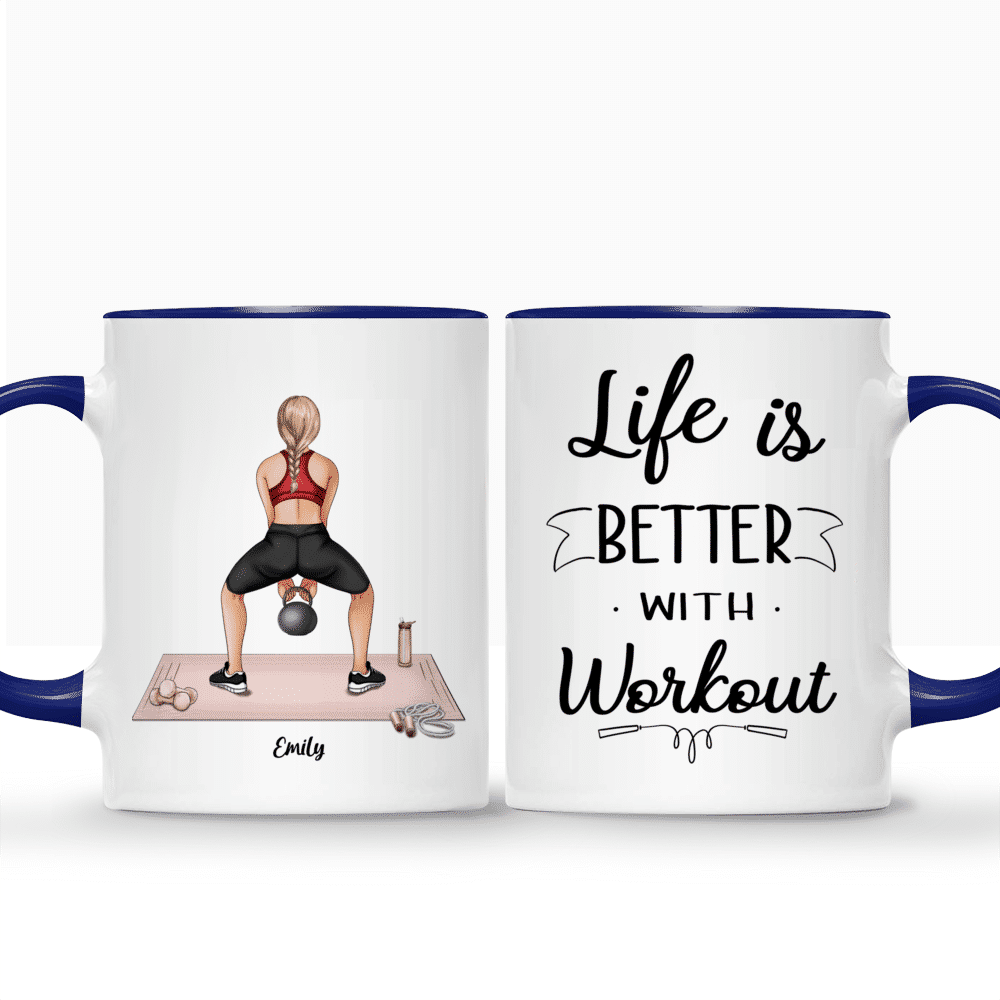 Personalized GYM Mug Just a Girls With Goals Personalized Workout Mug Gym  Lover Girl Coffee Mug Fitness Girl Mug Custom Gift Fitness Lovers 