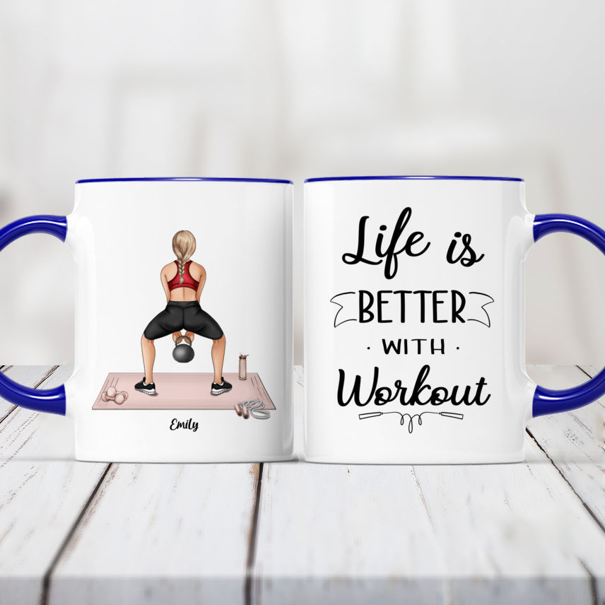 Gym Mug Customized On The Good Days I Workout - PERSONAL84