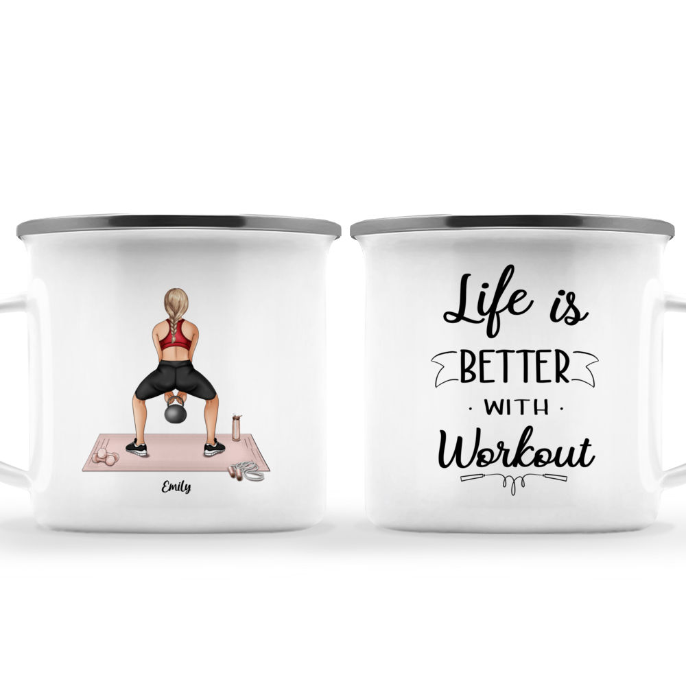 Workout is Better With Friends Custom GYM Mug Personalized GYM Cup