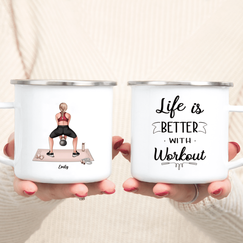 Health Gym Workout shape Gym Workout Men Women Gift 11Oz Cup Mug