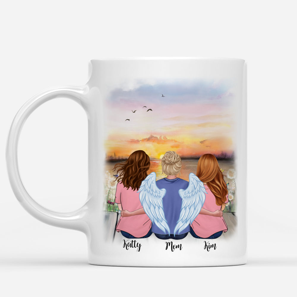 Daughters and Mother - I am always with you (BG Sunflower_Wing) - Personalized Mug_1