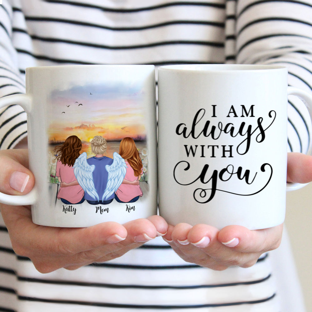 Personalized Mug - Daughters and Mother - I am always with you (BG Sunflower_Wing)