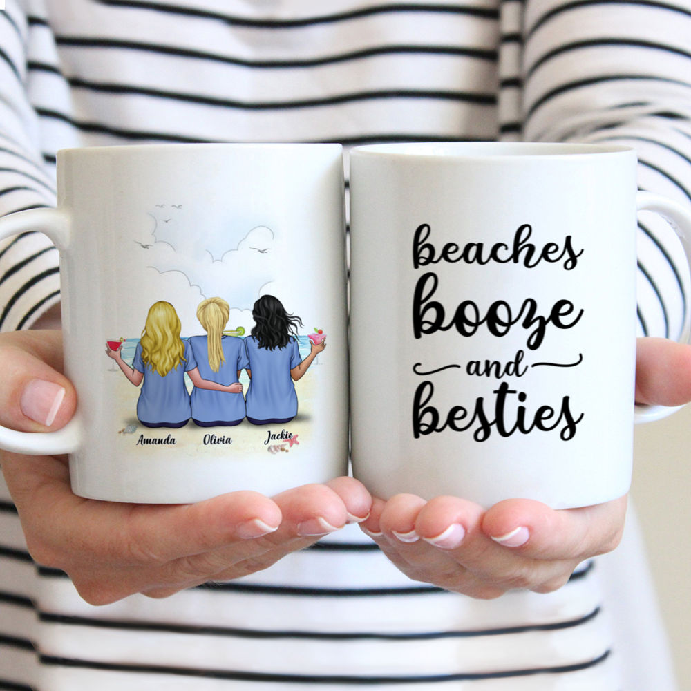 Personalized Mug - Beach Time - Beaches Booze And Besties