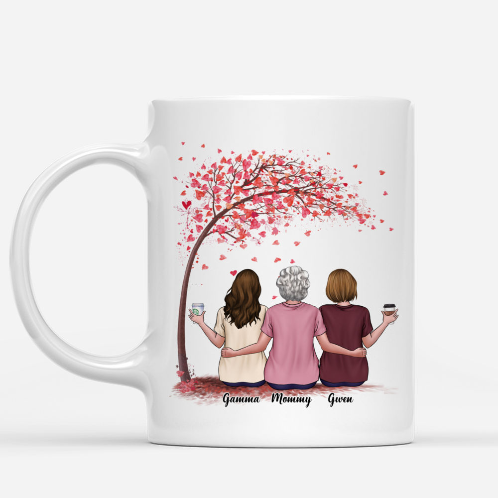 Personalized Mug - The Love Between A Mother & Daughters Is Forever (Love Tree)_1