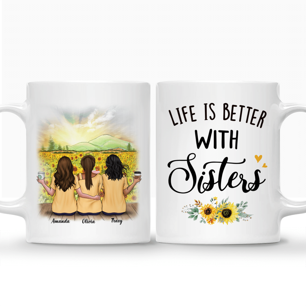 Personalized Mug - Sunflower Farm - Life Is Better With Sisters v2_3