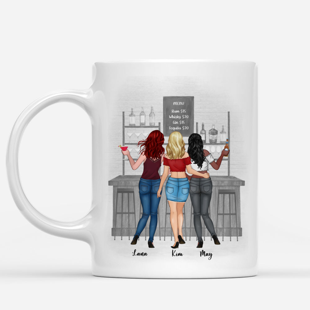 Personalized Mug - Up to 6 Girls - We'll Be Friends Until We're Old And Senile, Then We'll Be New Friends Again_(BG Black)_1