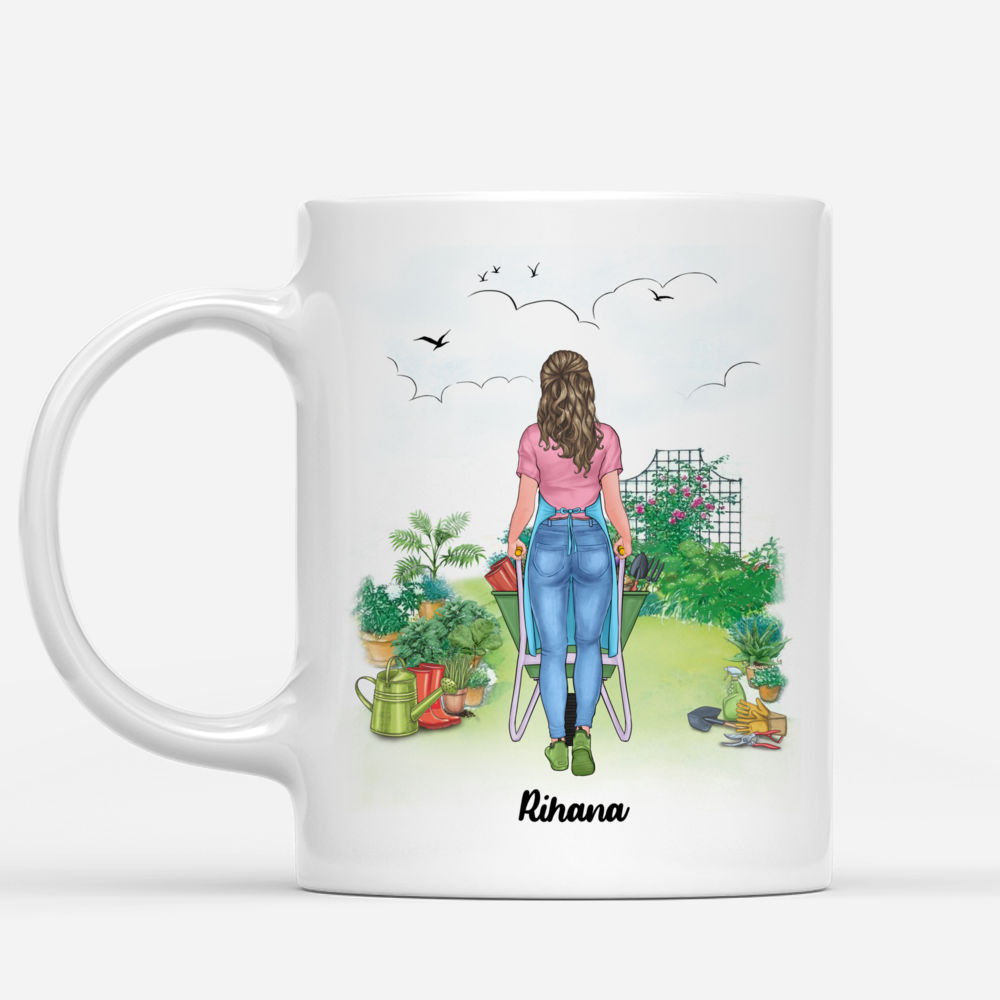 Personalized Mug - Gardening Lady - I Garden So I Don't Choke People Save a life send mulch_1