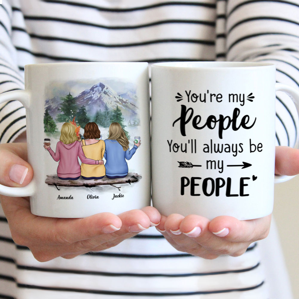 Personalized Mug - Camping Buddies - You're My People, You'll Always Be My People - Enamel Campfire Mug