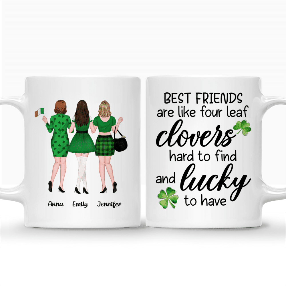 Besties Are Like Four-Leaf Clovers, Personalized Tumbler, Gifts For Be -  GoDuckee