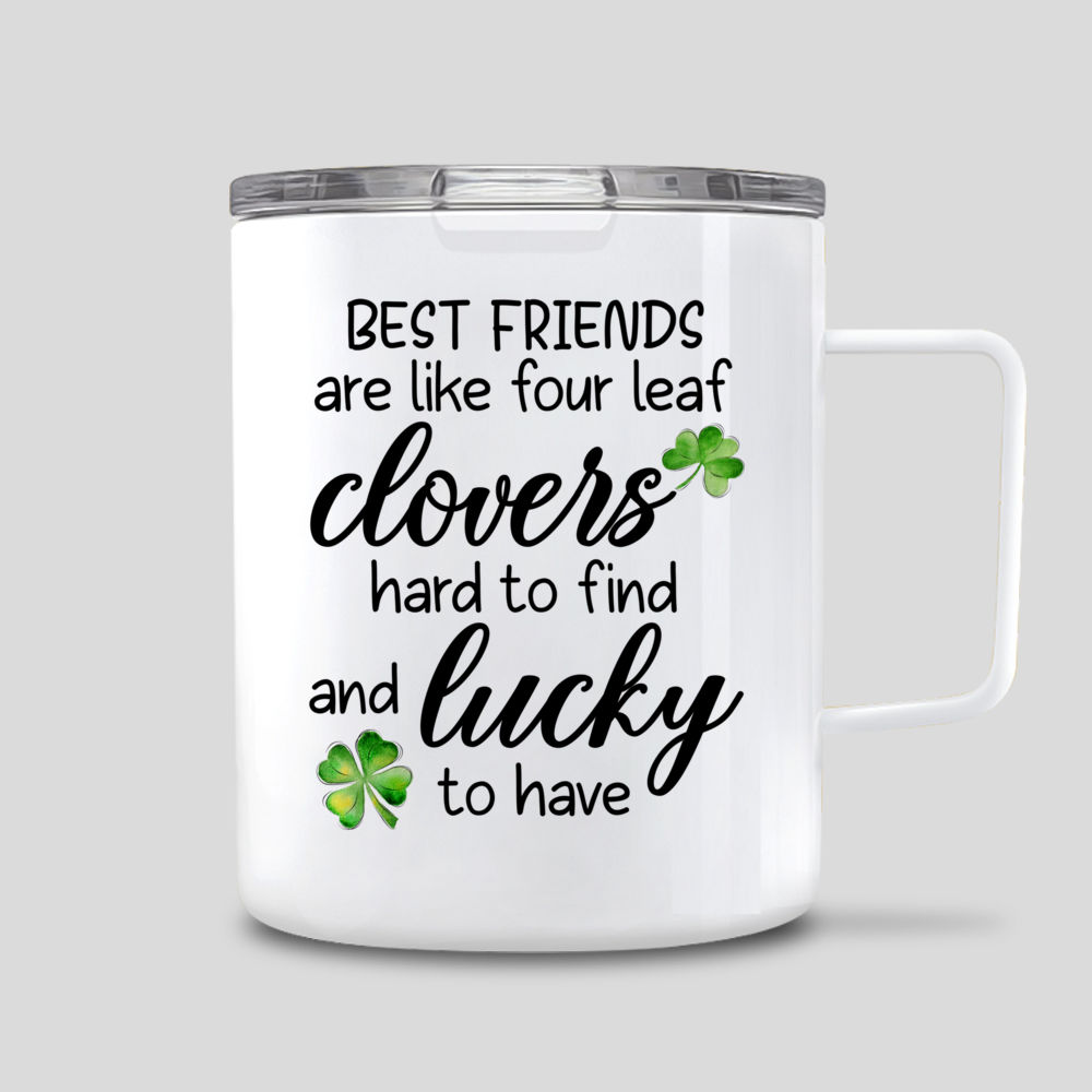 Besties Are Like Four-Leaf Clovers, Personalized Tumbler, Gifts For Be -  GoDuckee