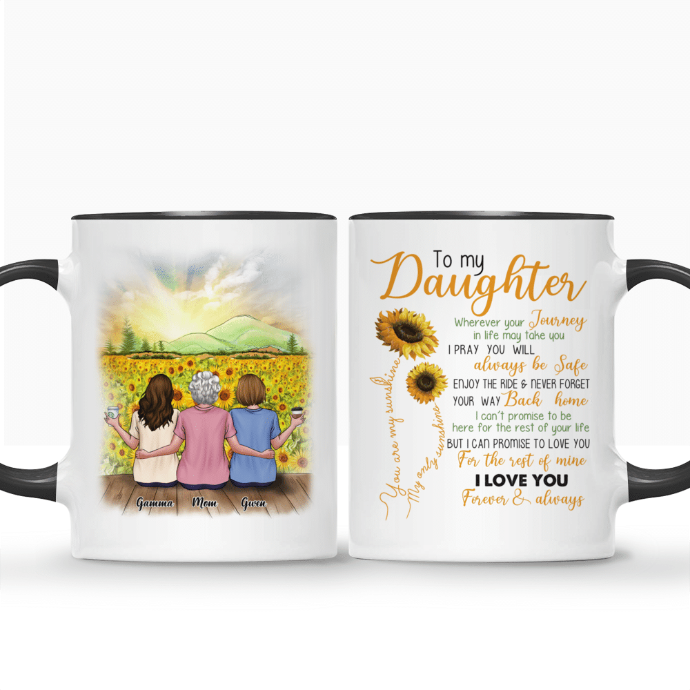 Gift For Mom Personalized Mug - Daughter to mom, Sunflower, Mother and -  Cerigifts