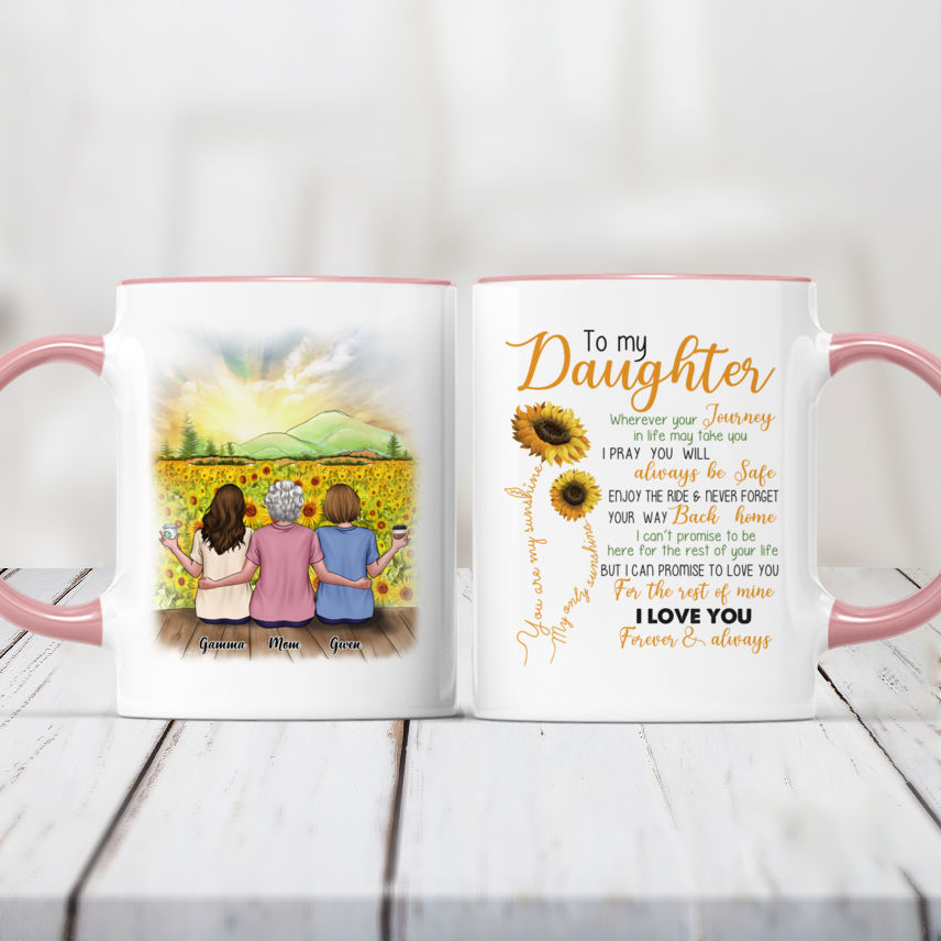 Personalized Mug - Mother & Daughter - To My Daughter, Wherever 