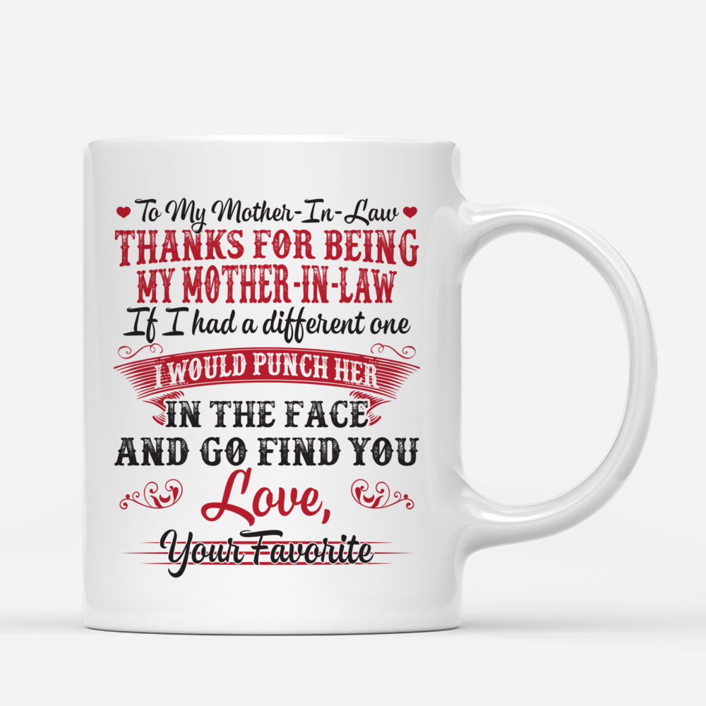 Personalized Mug - Mother & Daughter - Thanks For Being My Mother-In-Law (V2)_2