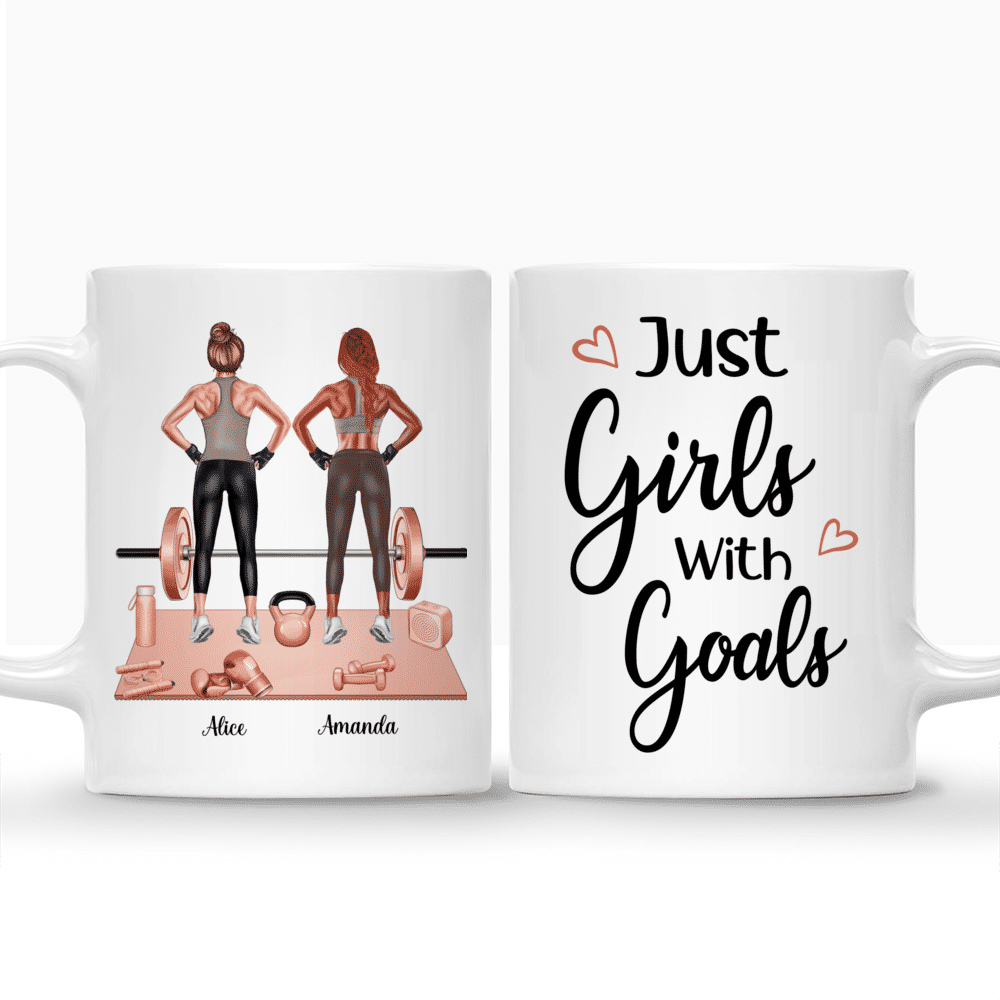 Personalized Mug - Gym Sisters Personalized Mug - Just Girls With Goals_3