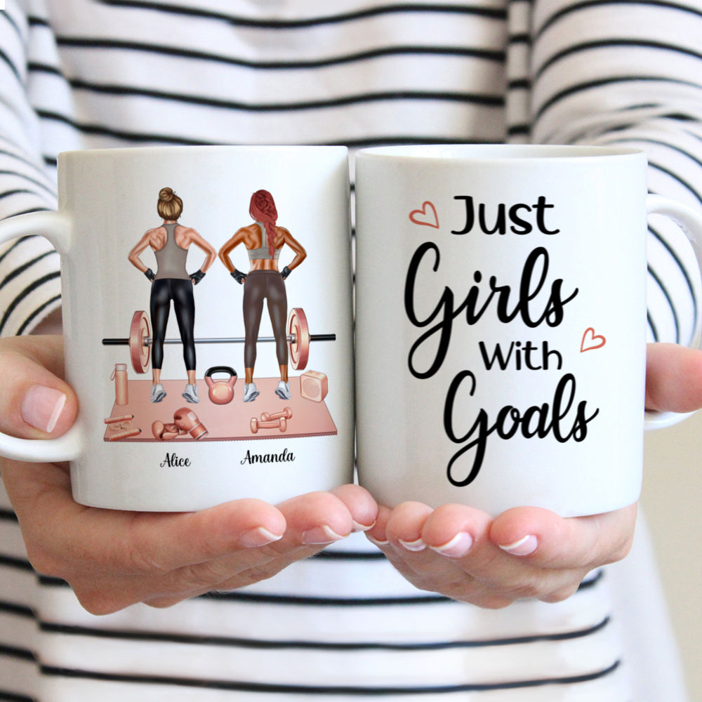 Personalized Mug - Gym Sisters Personalized Mug - Just Girls With Goals