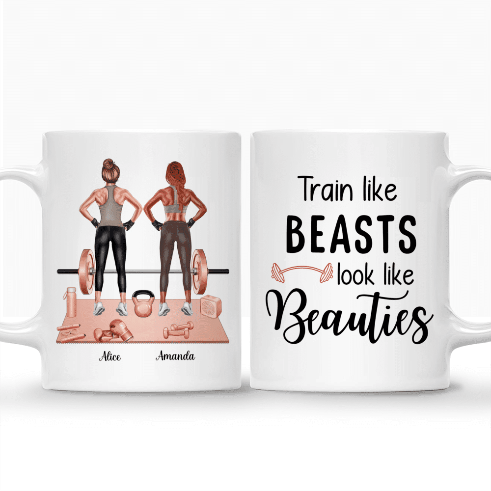 Fitness Couple Custom Tumbler Beauty And Beast Lift Together Stay Toge -  PERSONAL84