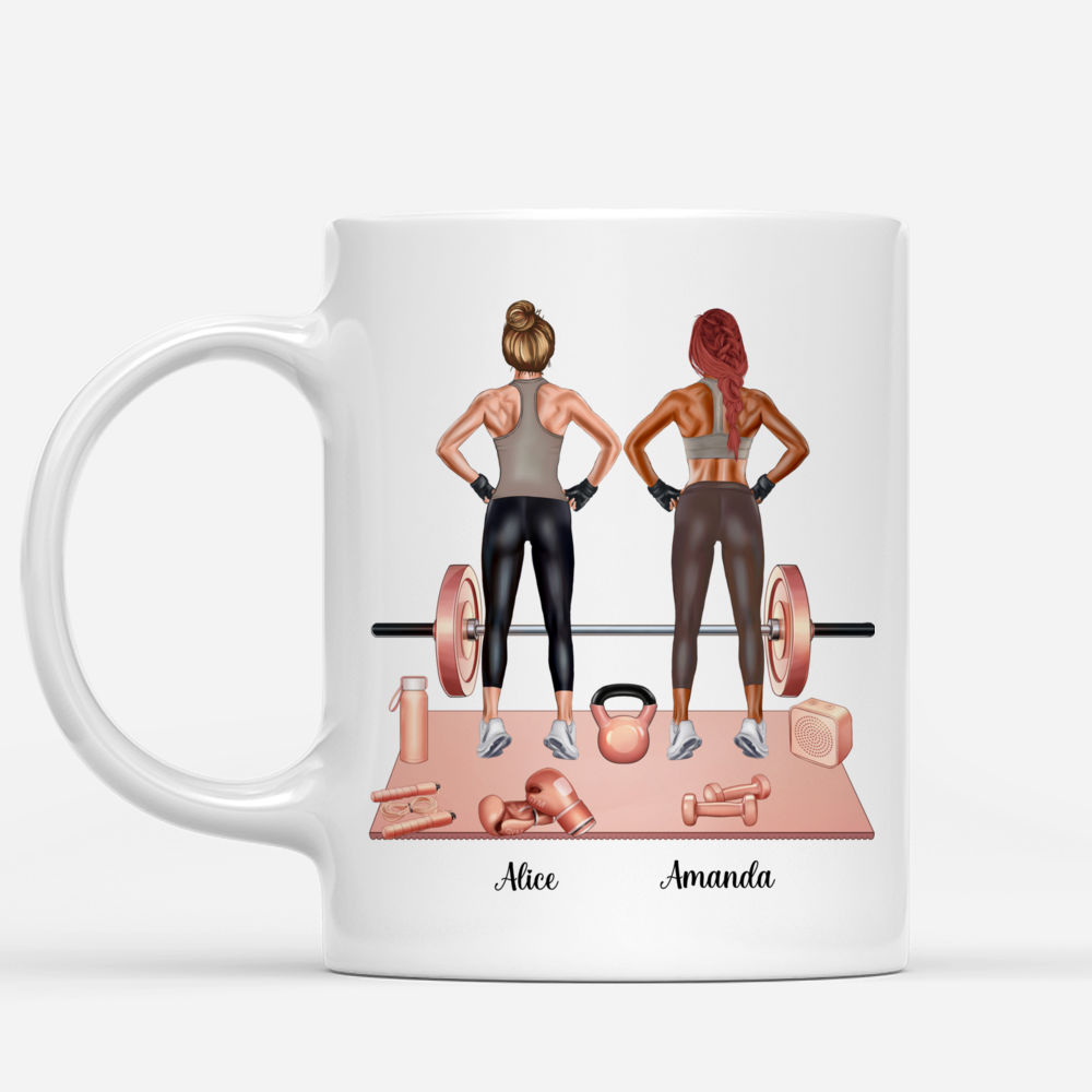 Gym Sisters Personalized Mug - Train Like Beasts Look Like Beauties_1