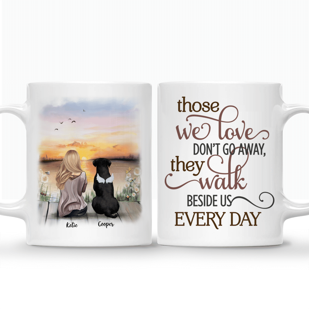 Personalized Mug - Dogs - Those We Love Don't Go Away They Walk Beside Us Everyday (3204)_3