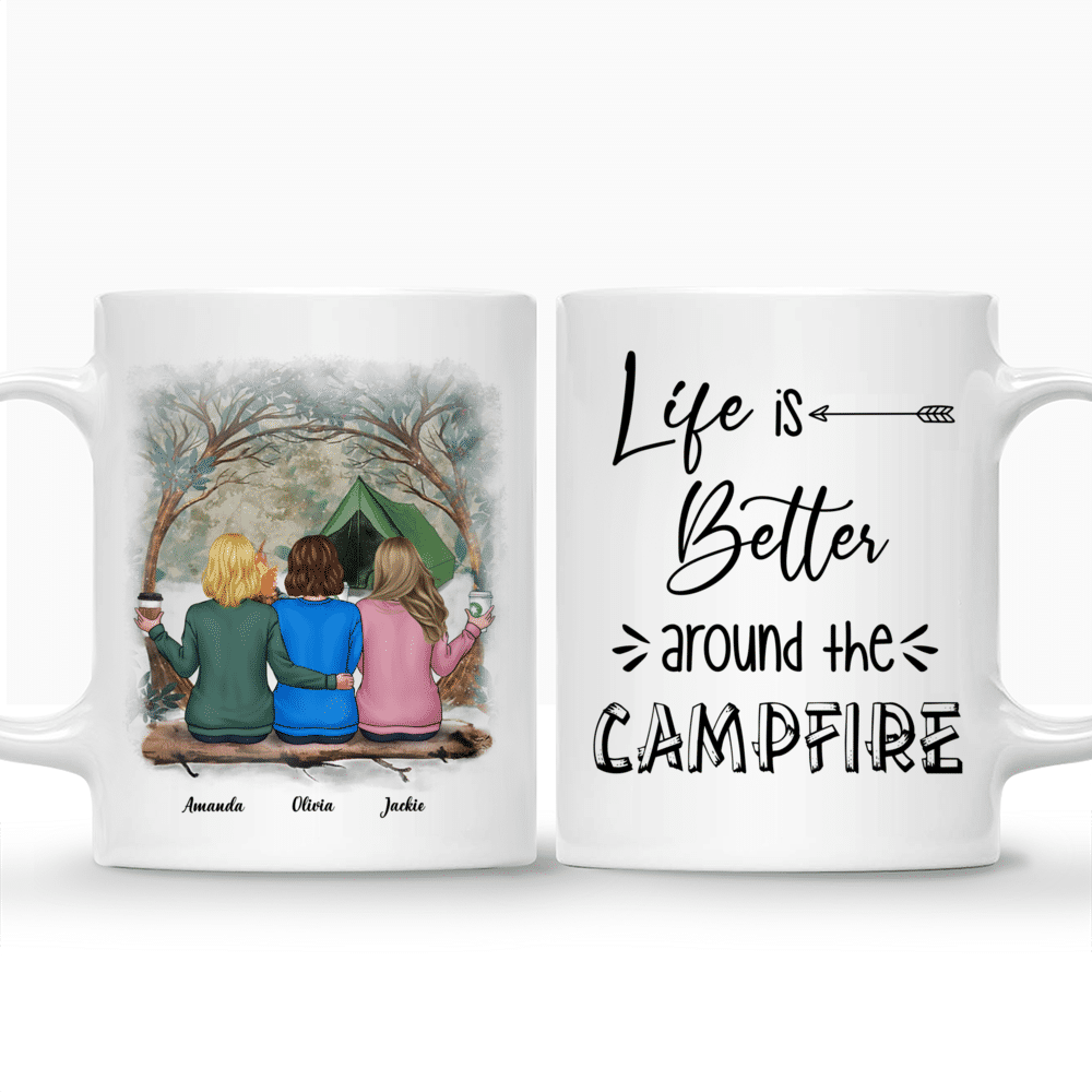 Personalized Mug - Camping Gang - Life Is Better Around The Campfire - Enamel Campfire Mug_3