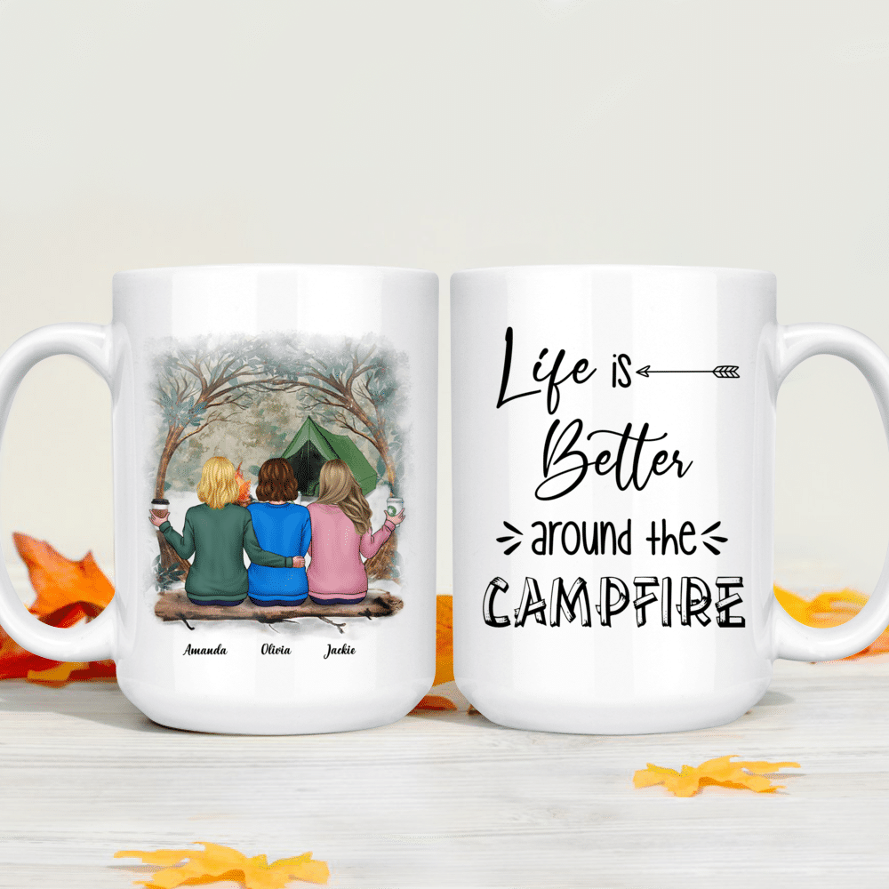 Life is Better Around the Campfire Tin Enamel Camping Coffee Mug