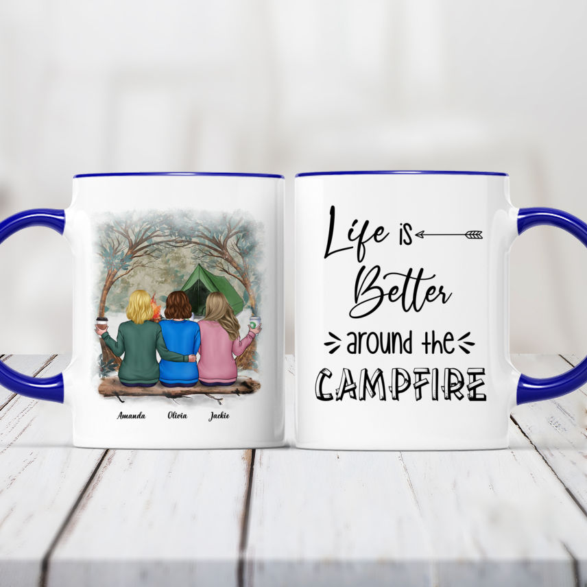 Life is Better Around the Campfire Tin Enamel Camping Coffee Mug