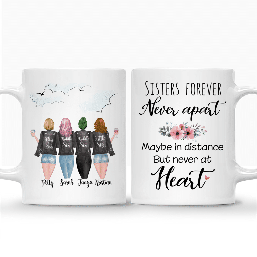 Customized Mug for Four Sisters - Sisters Forever, Never Apart_3