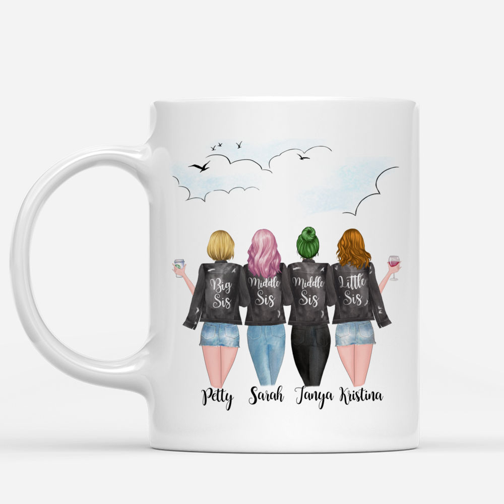 Customized Mug for Four Sisters - Sisters Forever, Never Apart_1