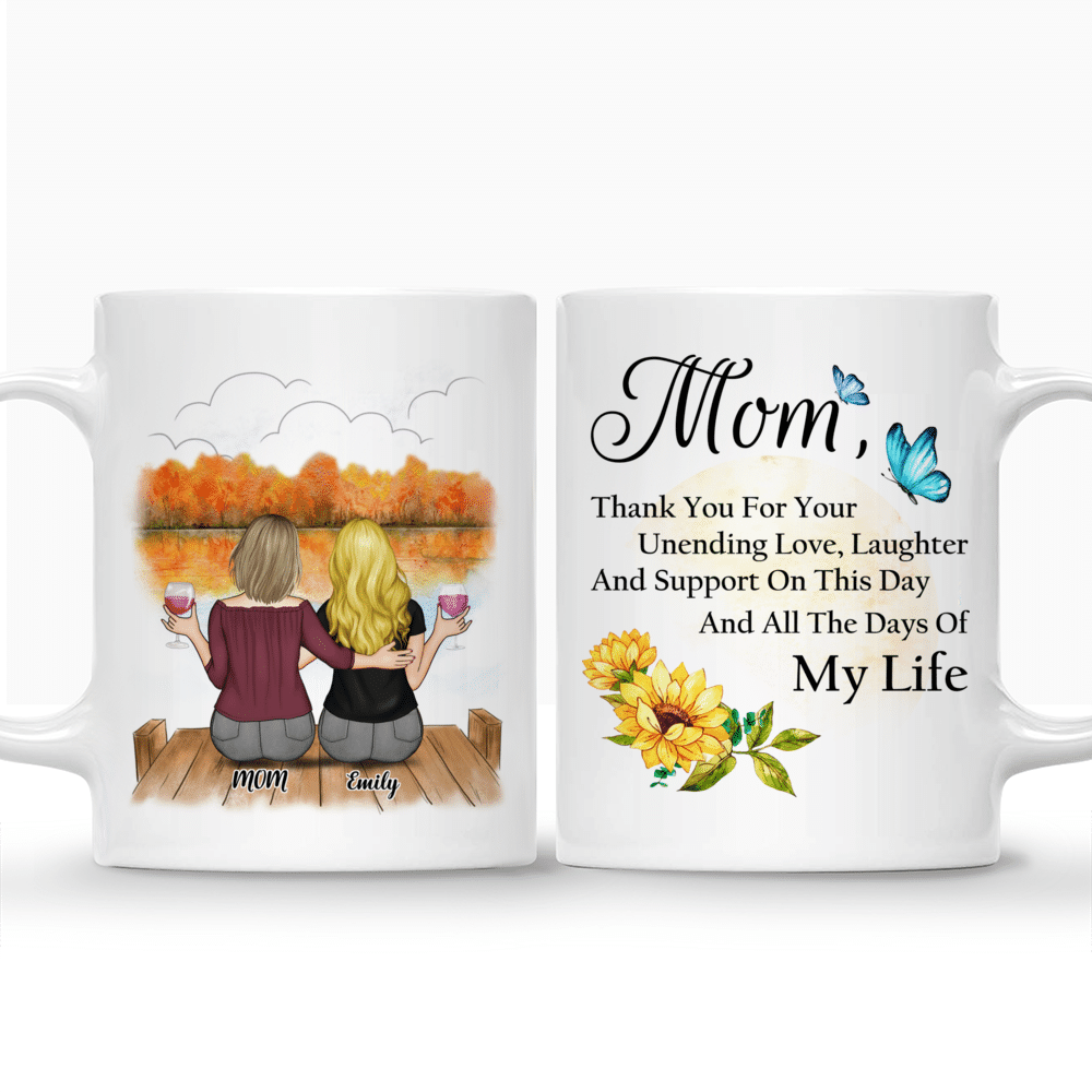 Feminine Florals Personalized Mom Coffee Mug 11 oz White