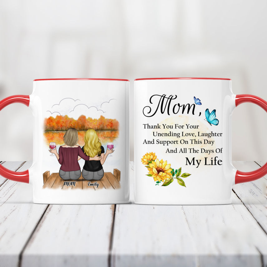 Coffee mug with love message: For another 366 days with you