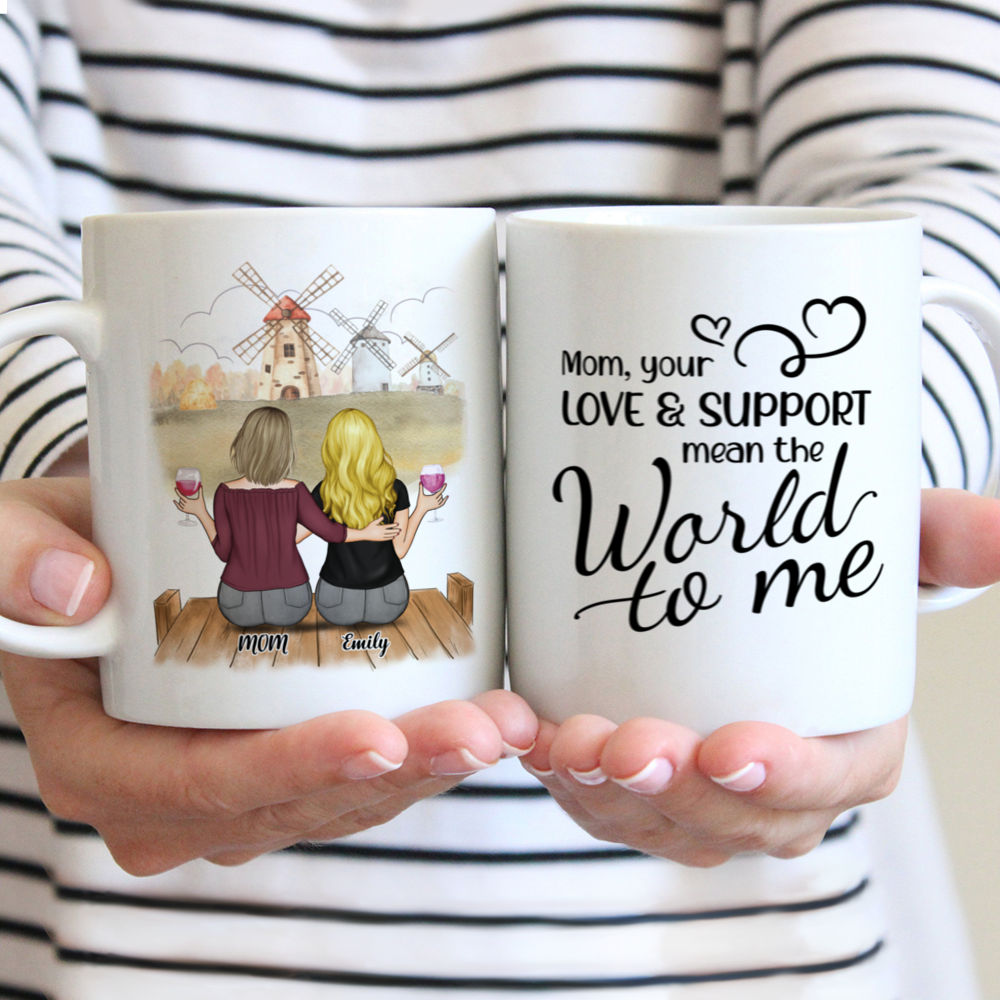 Personalized Mug - Mother's Day - Mom, Your Love & Support Mean The World To Me