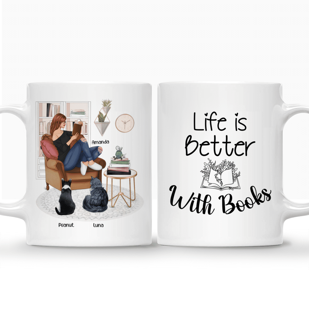 Personalized Mug - Reading Girl - Life Is Better With Books_3