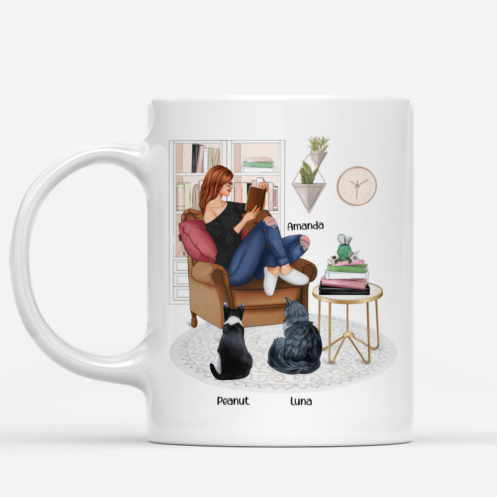 Reading Girl - Life Is Better With Books - Personalized Mug_1