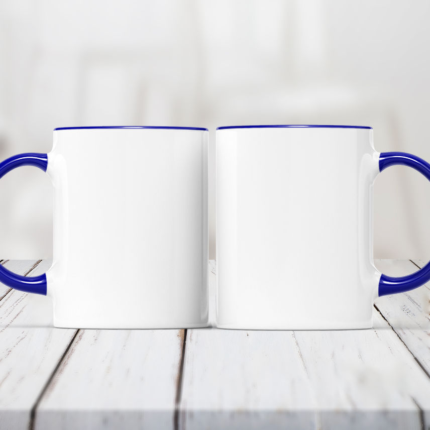 Blue and White Mama & Me Cup Set