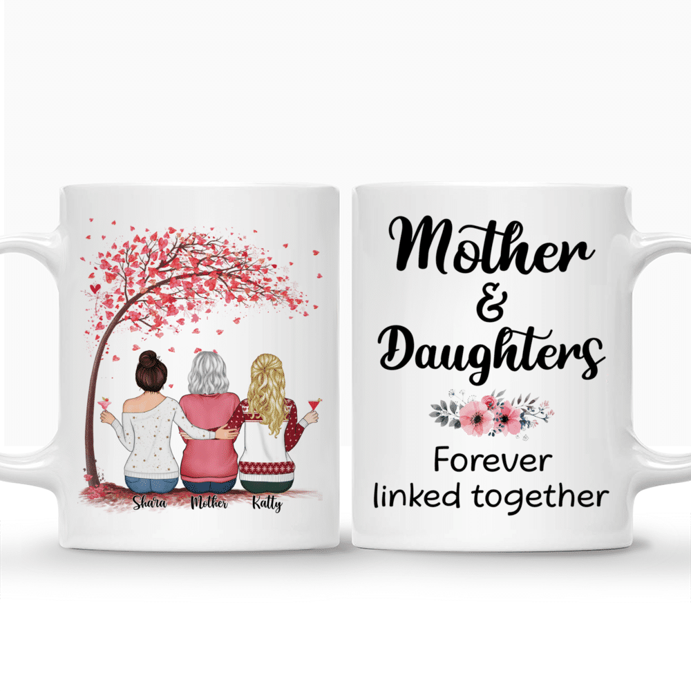 Personalized Mug - Mother and Daughter - Mother & Daughters forever linked together (3233)_3