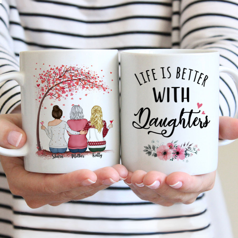 Personalized Mug - Mother and Daughter - Life is better with Daughters (3233)