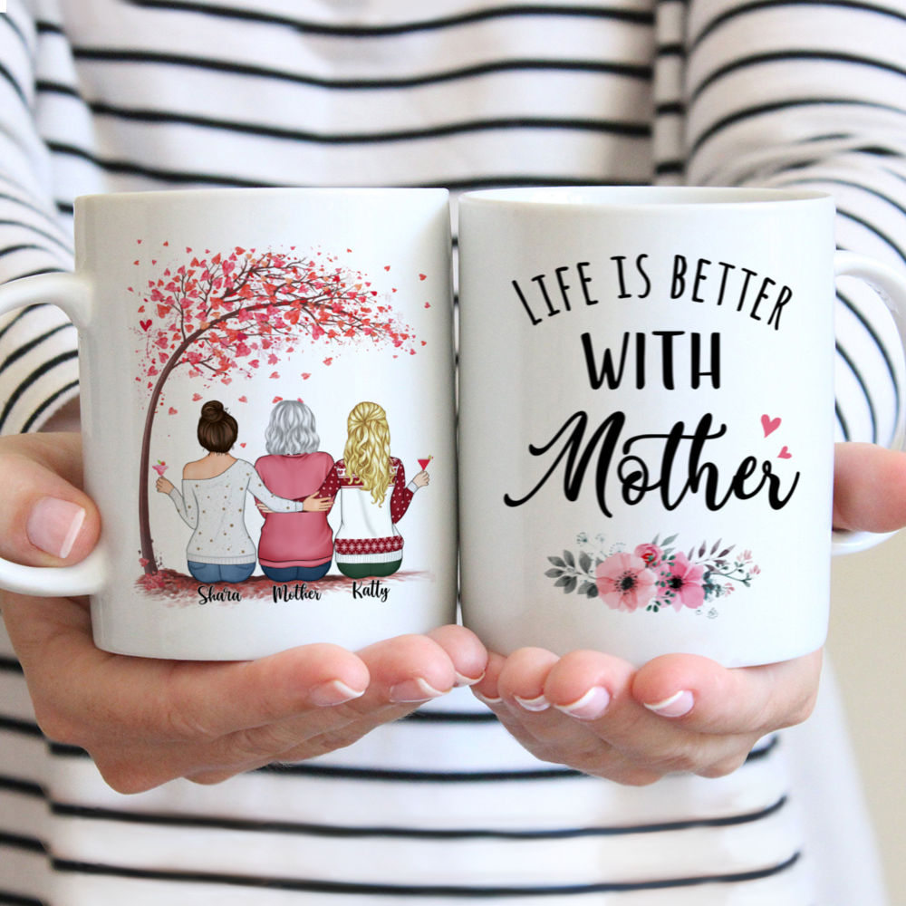 Personalized Mug - Mother and Daughter - Life is better with Mother (3233)