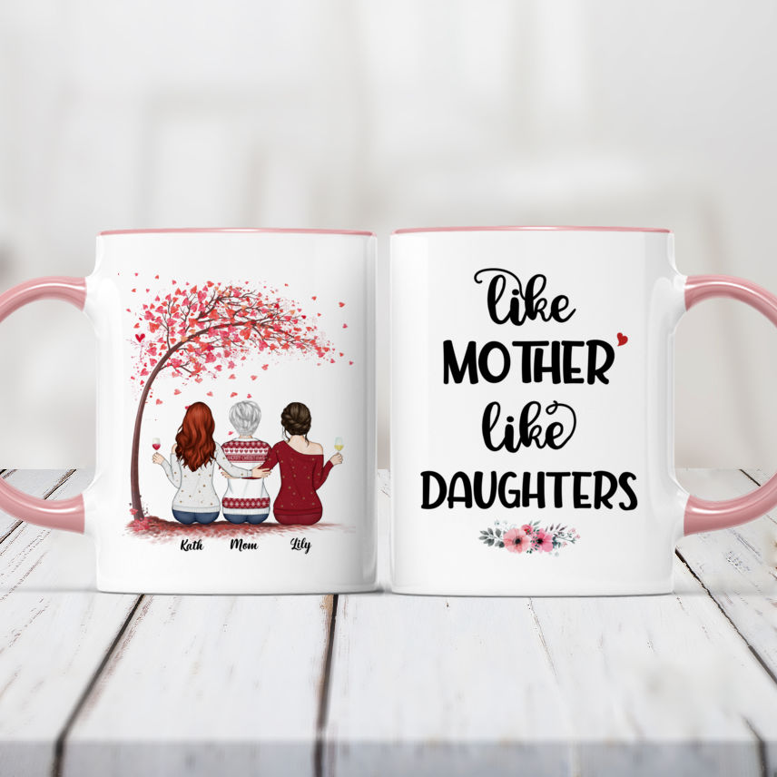 Personalized Mug - Like Mother Like Daughter Custom Mug (Love - N)