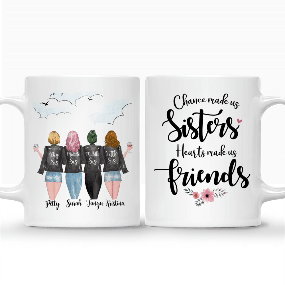 Four Friends Mug, 4 Best Friends Forever Mug, Personalized Coffee Mug for  Four Friends, Four Sisters Coffee Mug, Four Best Friends Mug 