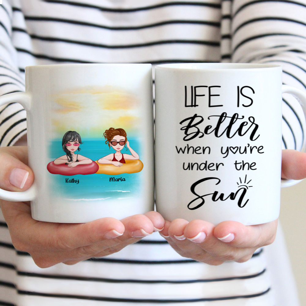 Personalized Mug - Funny Swimming - Life is Better When Youre Under The Sun