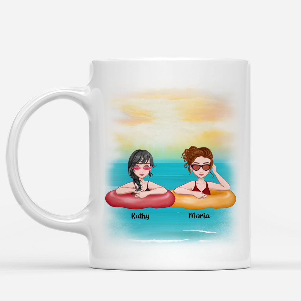 Personalized Mug - Funny Swimming - Tan Lines Fade, But Friends Are Forever_1