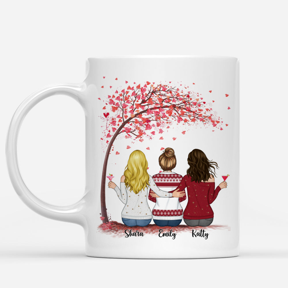 Personalized Mug - Up to 5 Women - Not sisters by blood but sisters by heart (3239)_1