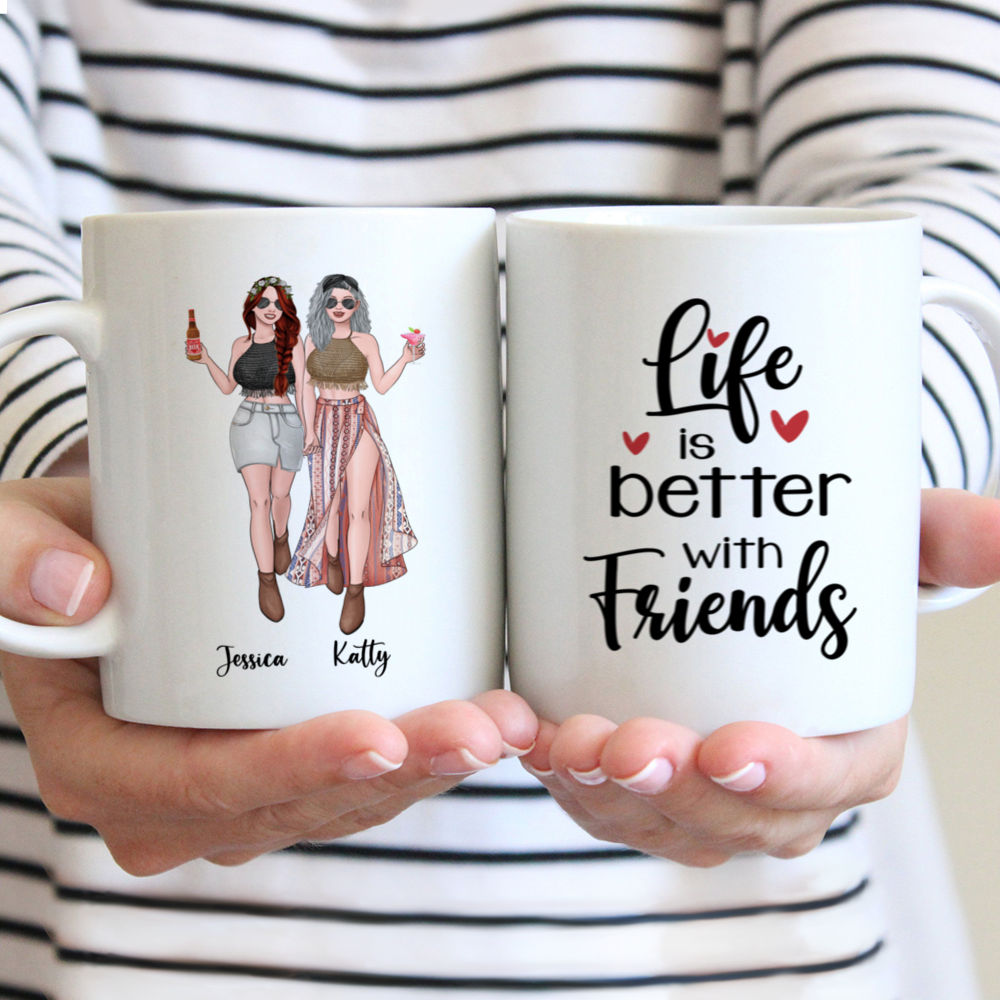 Personalized Mug - Best friends - Up to 5 girls- Life is better with friends - MK2