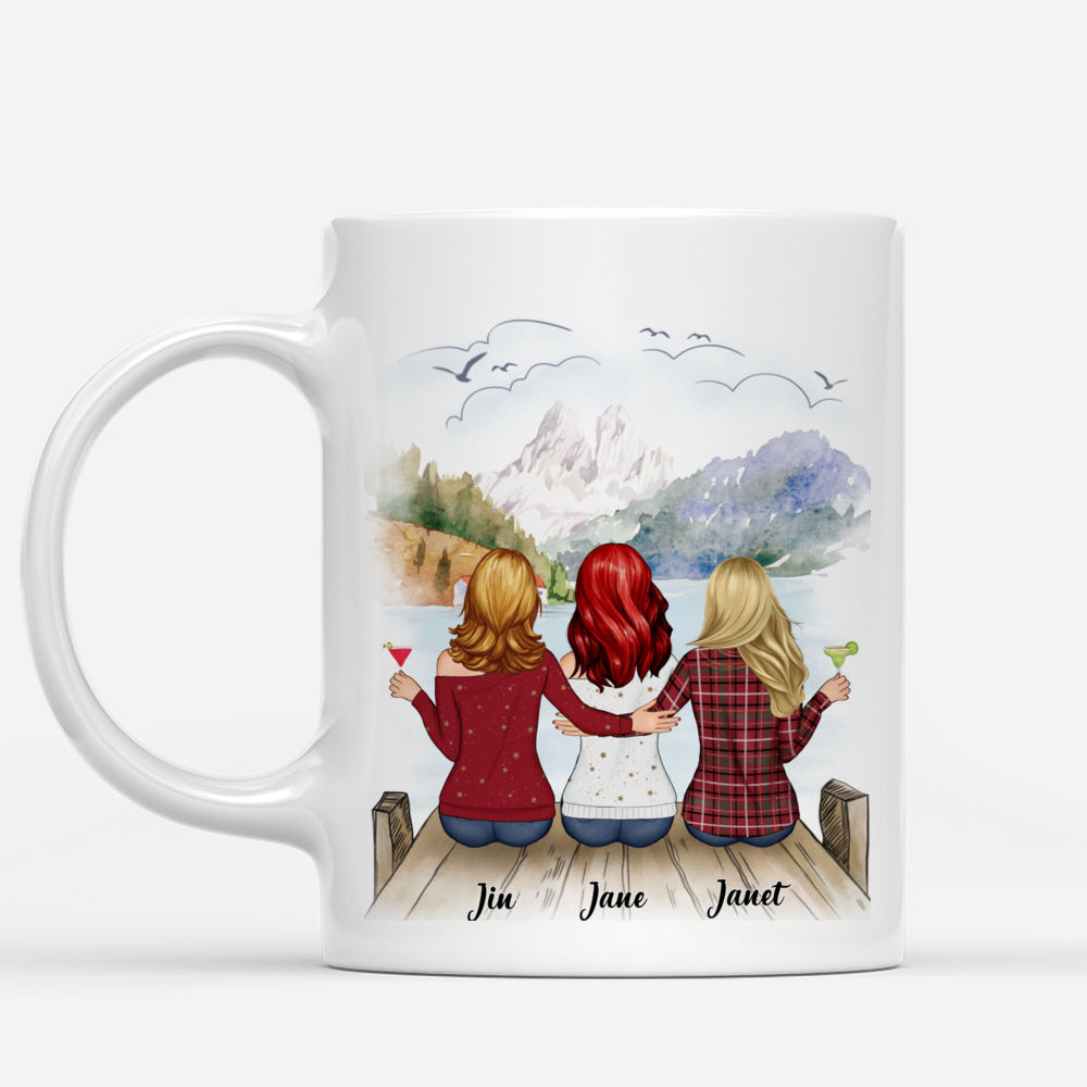 Personalized Mug - Up to 6 Sisters - The greatest gift our parents gave us was each other (BG mountain 1.1) - Red_1