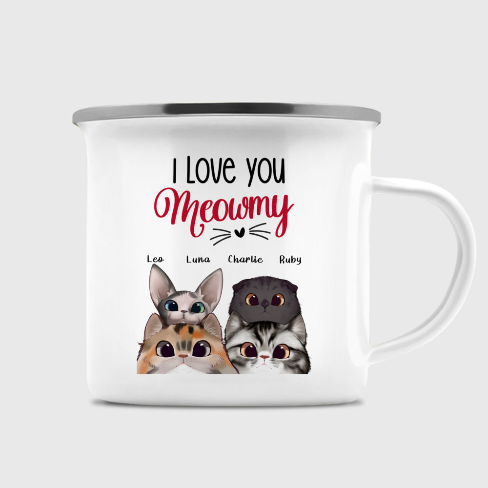 Cat Mom Mug - Personalized Cat Mom Mug - LoveOnPrints