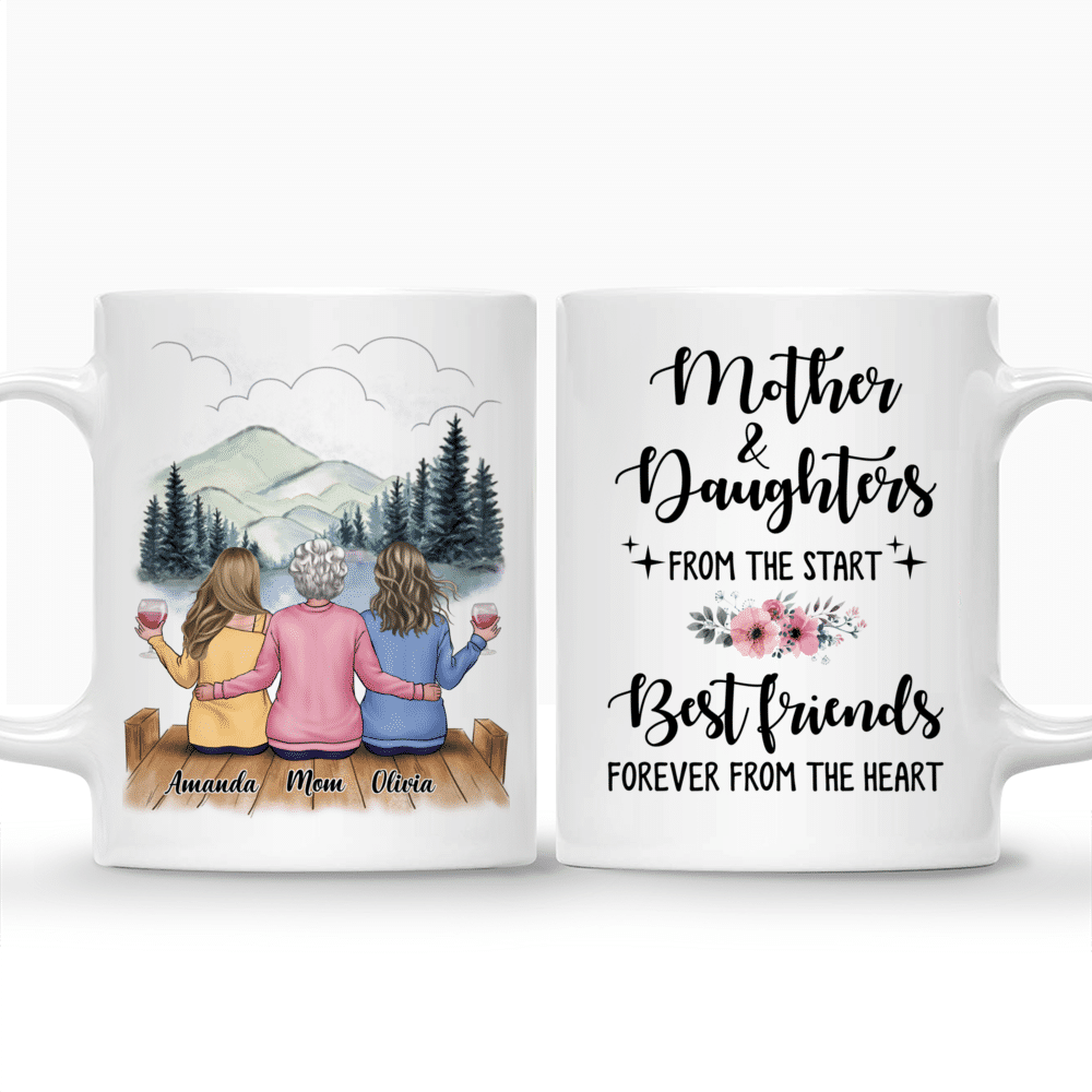 Personalized Mug - Mountain View - Mother and Daughters from the start. Best friends forever from the heart_3