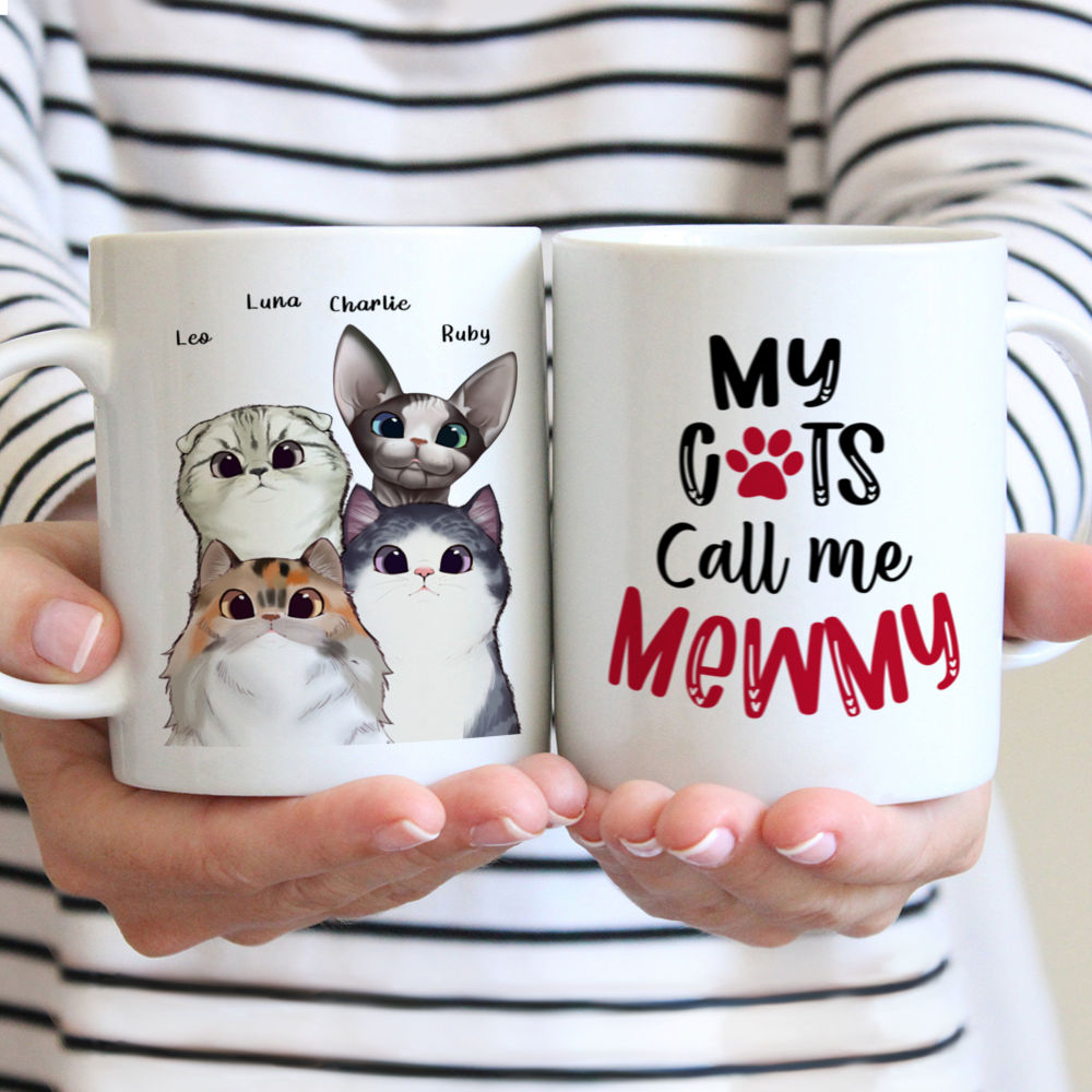 Personalized Mug - Curious Cat - My cat calls me meowmy
