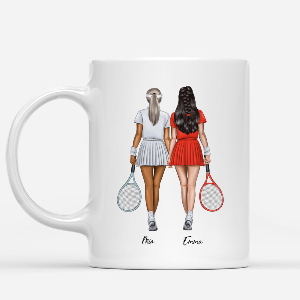 Personalized Mug - Tennis Besties - You only live once but you get to serve twice_1