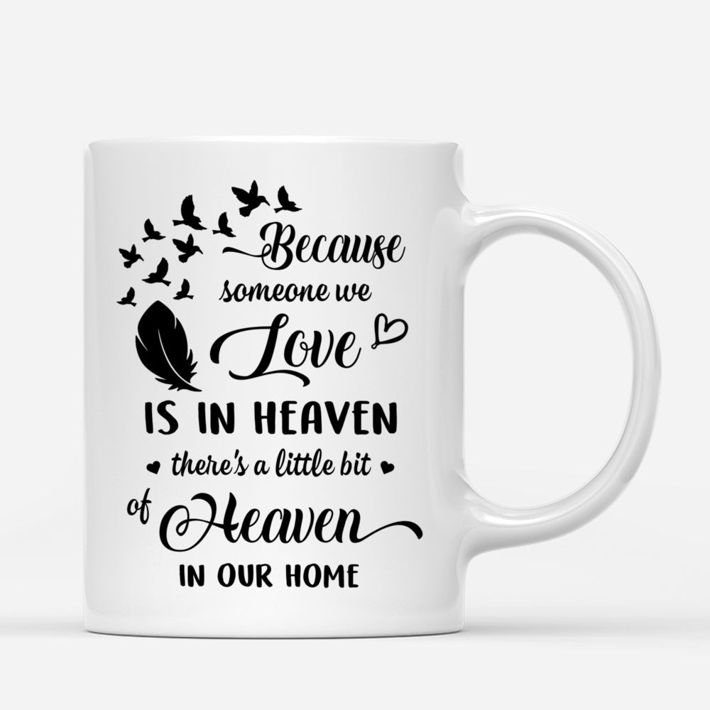 Personalized Mug - Memorial Mug - Mountain BG - Because Someone We Love Is In Heaven There's A Little Bit Of Heaven In Our Home_2